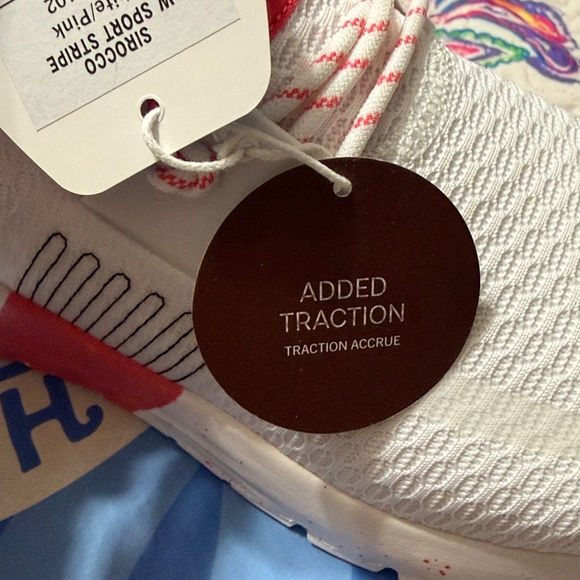 **Price Firm** Hey Dude Sirocco W Sport Stripe White/Pink Vacation Size: W 11 - Picture 9 of 11